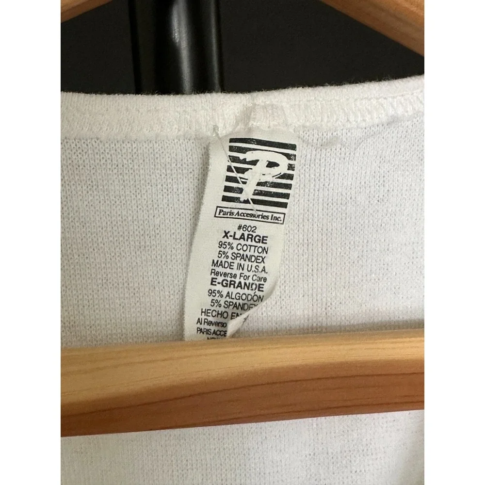 Vintage Paris Accessories, Inc Women's Tank Top XL Paris Vintage Fashion White - Picture 3 of 7